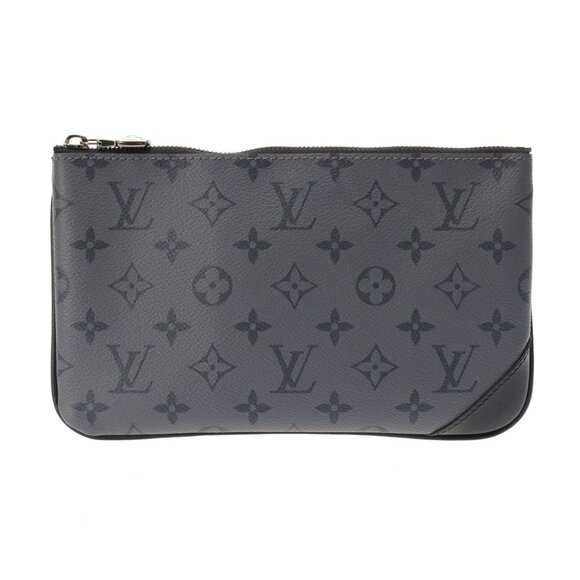 LOUIS VUITTON Monogram Eclipse Trio Messenger Pouch Black / grey - Picture 1 of 12